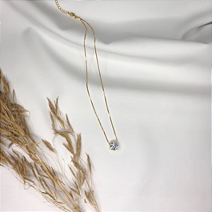 Colar Folheado Ponto de Luz 9mm