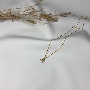 Colar Folheado Cavalo  Vazado com Zircônia