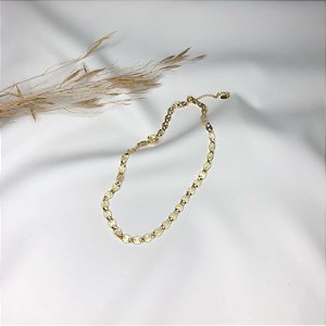 Choker Folheado Piastrine com Detalhes