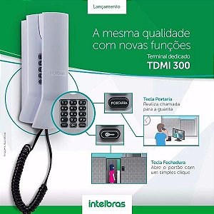 TELEFONE INTERFONE TDMI 300 DEDICADO PARA CONDOMÍNIOS