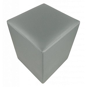 Puff Quadrado Cinza Fashion Toys
