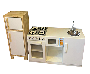 Cozinha Citrus Branca c/ Geladeira Fashion Toys