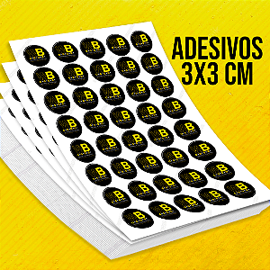 Adesivo Couchê 3x3cm Personalizado Recortado