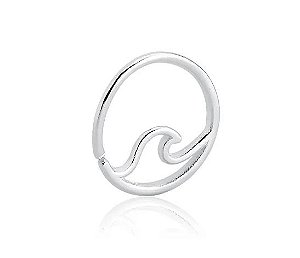 Piercing argola nariz com zircônia Prata 925 - (01un) - ZAROH JOIAS ATACADO