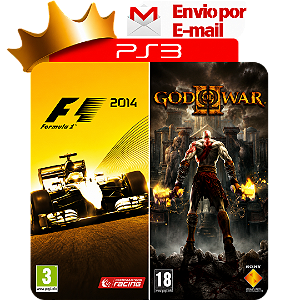 f1 2014 + god of war 2 para ps3 em midia digital