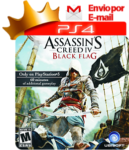 Assassins creed black flag para ps4 em mídia digital
