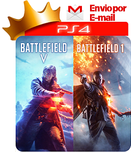 Battlefield 5 + battlefield 1 para ps4 em mídia digital