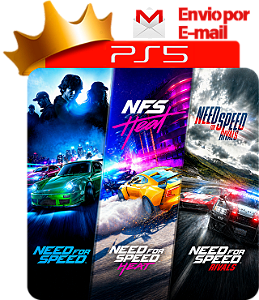 Need for speed + need for speed heat + need for speed rivals para ps5 em mídia digital