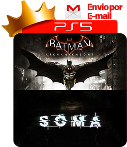 Batman Arkhan Knight + Soma para ps5 em mídia digital