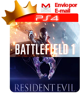 Resident Evil 6 + Battlefield 1 Revolution para PS4 em mídia digital