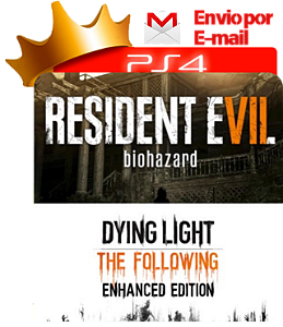Resident Evil 7 + Dying Light para PS4 em Mídia Digital