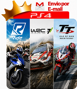Ride + WRC 7 + TT Isle of Man para PS4 em Mídia Digital