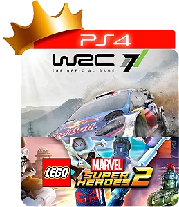 WRC 7 + Lego Marvel Super Heroes 2 para PS4 em Mídia Digital