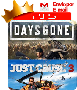 Days Gone + Just Cause 3 para PS5 em Mídia Digital