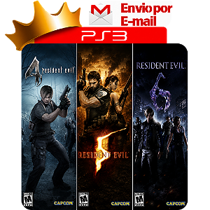 Resident Evil 4, 5 e 6 para PS3 em Mídia Digital