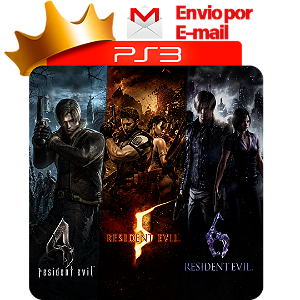 Resident Evil 4, 5 e 6 para PS3 em Mídia Digital