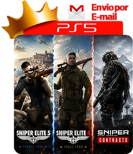 sniper elite 5 + sniper elite 4 + sniper ghost warrior contracts para PS5 em Mídia Digital