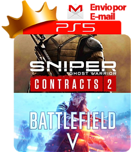 Sniper Ghost Warrior Contracts 2 + Battlefield 5 para PS5 em mídia digital