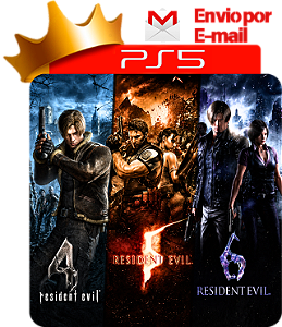 Resident evil 4, 5 e 6 pra ps5 em mídia digital