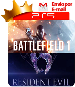Resident Evil 6 + Battlefield 1 Revolution para PS5 em mídia digital