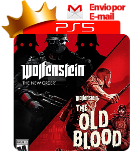 Wolfenstein e Old Blood para ps5 em mídia digital