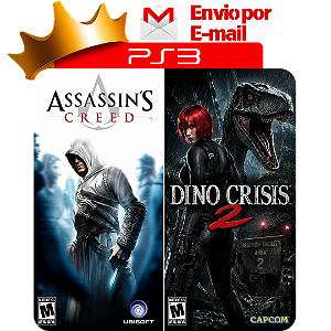 Assassins creed 1+dino crisis 2 para PS3 em Mídia Digital