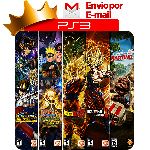 Cavaleiros do zodiaco + naruto + dragon ball z e xenoverse +lbp karting para PS3 em Mídia Digital