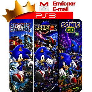Sonic adventure 1 e 2 + sonic cd para PS3 em Mídia Digital