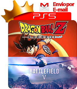 Dragon Ball Kakarot + Battlefield 5 para ps5 em mídia digital
