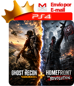 Ghost Recon Wildlands + Homefrtont Evolution para ps4 em mídia digital