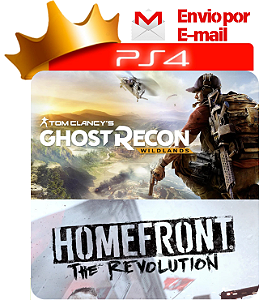Ghost Recon Wildlands + Homefrtont Evolution para ps4 em mídia digital