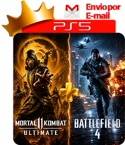 Mortal Kombat 11 Ultimate Edition + Battlefield 4 para ps5 em mídia digital