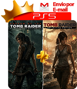 Shadow Of The Tomb Raider + Tomb Raider 2013 Definitive Edition para ps5 em mídia digital