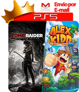 Tomb Raider 2013 Definitive Edition + Alex Kidd Miracle World Dx para ps5 em mídia digital