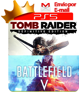 Tomb Raider 2013 Definitive Edition + Battlefield 5 para ps5 em mídia digital