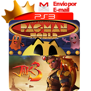 Jak 3+Pac Man World para ps3 em mídia digital