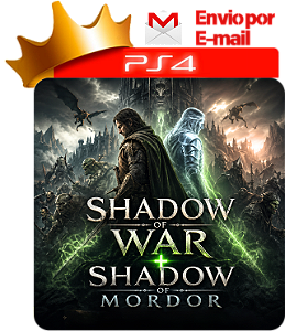 Shadow of War + Shadow of Mordor para ps4 em mídia digital