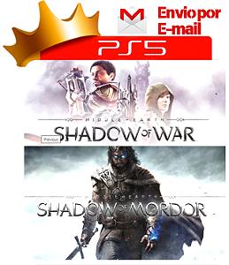 Shadow of War + Shadow of Mordor para ps5 em mídia digital