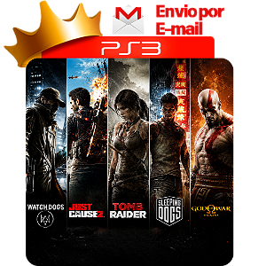 Watch dogs + Just cause 2 + Tomb raider + Sleeping dogs + God of war origins PS3 Digital