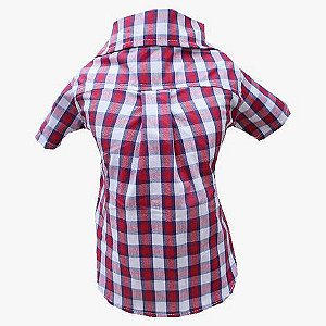 Camisa xadrez vermelha .
