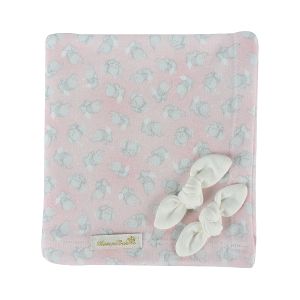 Manta suedine Elefante Rosa