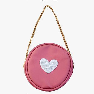 BOLSA COURO ROSA