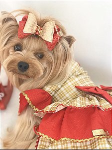 VESTIDO MANGA BONECA XADREZ