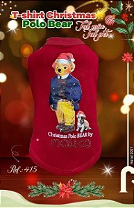 T-Shirt Pet Christmas Polo Bear