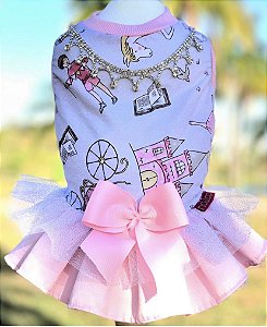 VESTIDO  CONTO DE FADAS CINZA