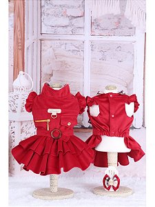 VESTIDO TRENCH COAT VERMELHO