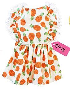 Vestido babado abacaxi