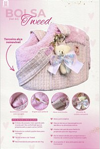 Bolsa Tweed Rosa