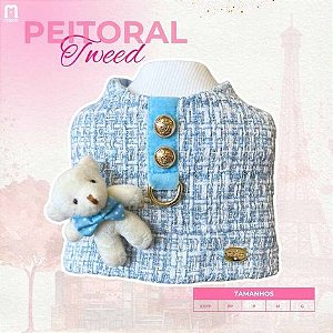 Peitoral Tweed Azul BB