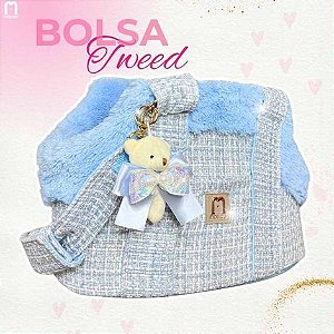 Bolsa Tweed Azul BB